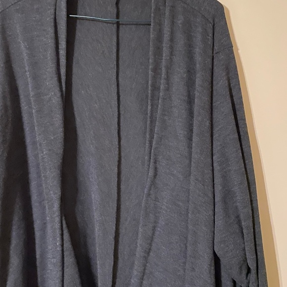 Heather Gray Open Cardigan, Eight 18, 3X - Picture 5 of 5